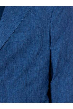 Blue linen blazer 120% LINO | 33AL2M89BV000G147700098